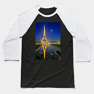 The Eiffel Tower reflected Baseball T-Shirt